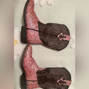 Pink Glitter Cowboy Boots